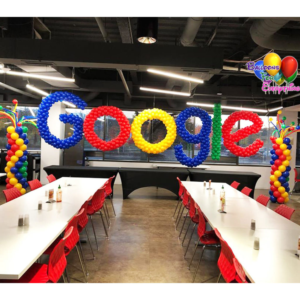 Google Balloon Letter Sculptures