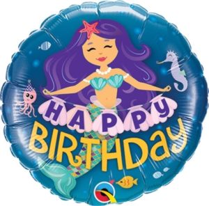 18in Mermaid Birthday Balloon