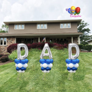 Balloon Decorations, Yard Balloon Decor, Number and Letter Yard Stick
