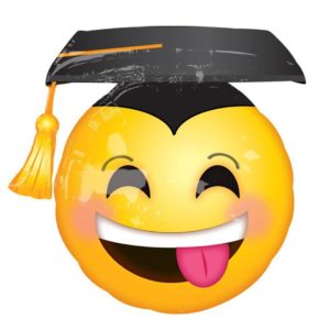 28in Grad Emoji Balloon