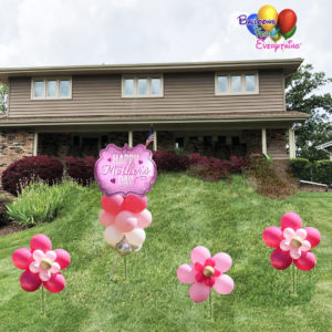 Mom & Flowers Balloon Yard Sticks
