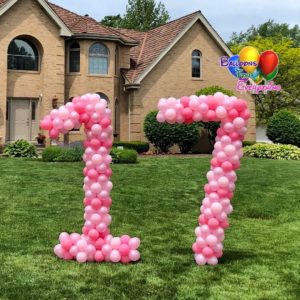 Numbers & Letter Balloons Google Birthday Party Yard Decor