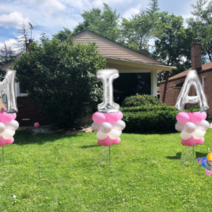 Balloon Decorations, Yard Balloon Decor, Number and Letter Yard Stick