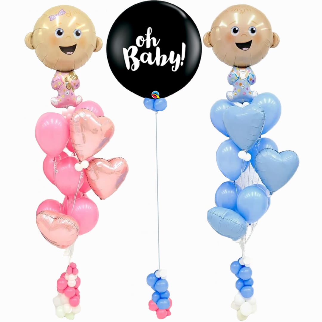 Big Boy Or Girl Balloon with Confetti Latex Ballon Gender Reveal Globos  Surprise for Baby Shower Gender Reveal Party Decoration