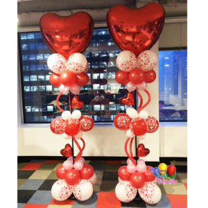 2 – 8ft Heart Balloon Columns