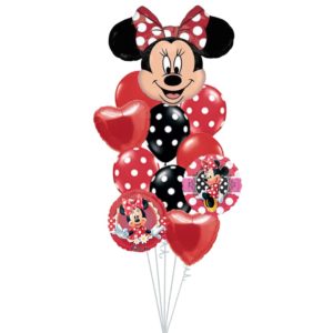 Red Minnie Mouse Balloon Bouquet