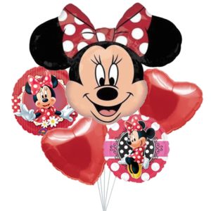 Red Minnie Balloon Bouquet