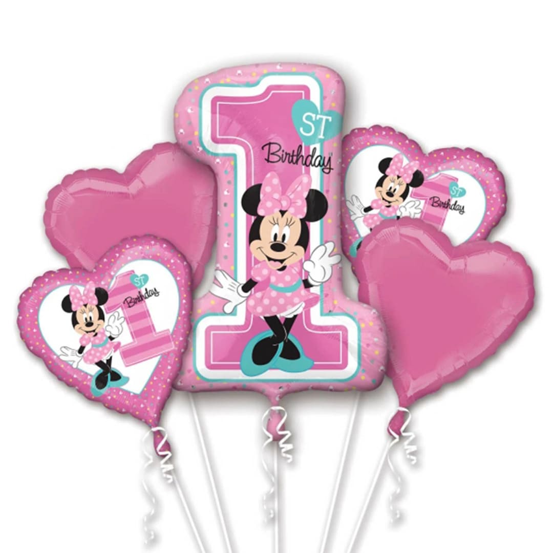 Globo De Aluminio Personalizado De Minnie Mouse 1st Cumpleaños Disney Fiesta De Cumpleaños