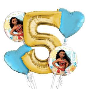 Moana 5th Birthday Balloons
