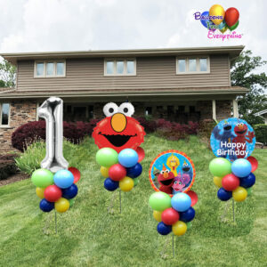 4 Elmo Yard Balloon Sticks
