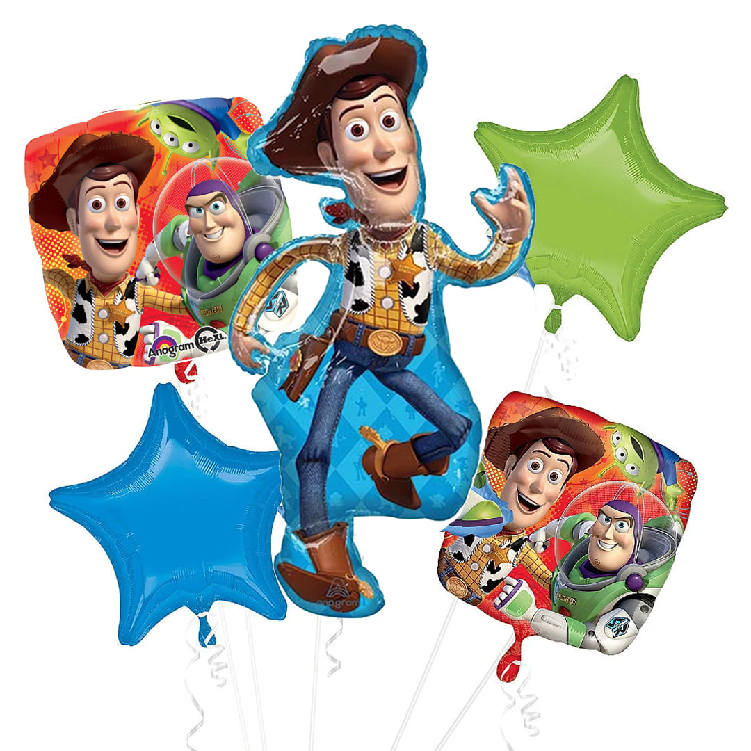 Toy Story Party Supplies Woody and Friends 1st Birthday Balloon Bouquet Decor...