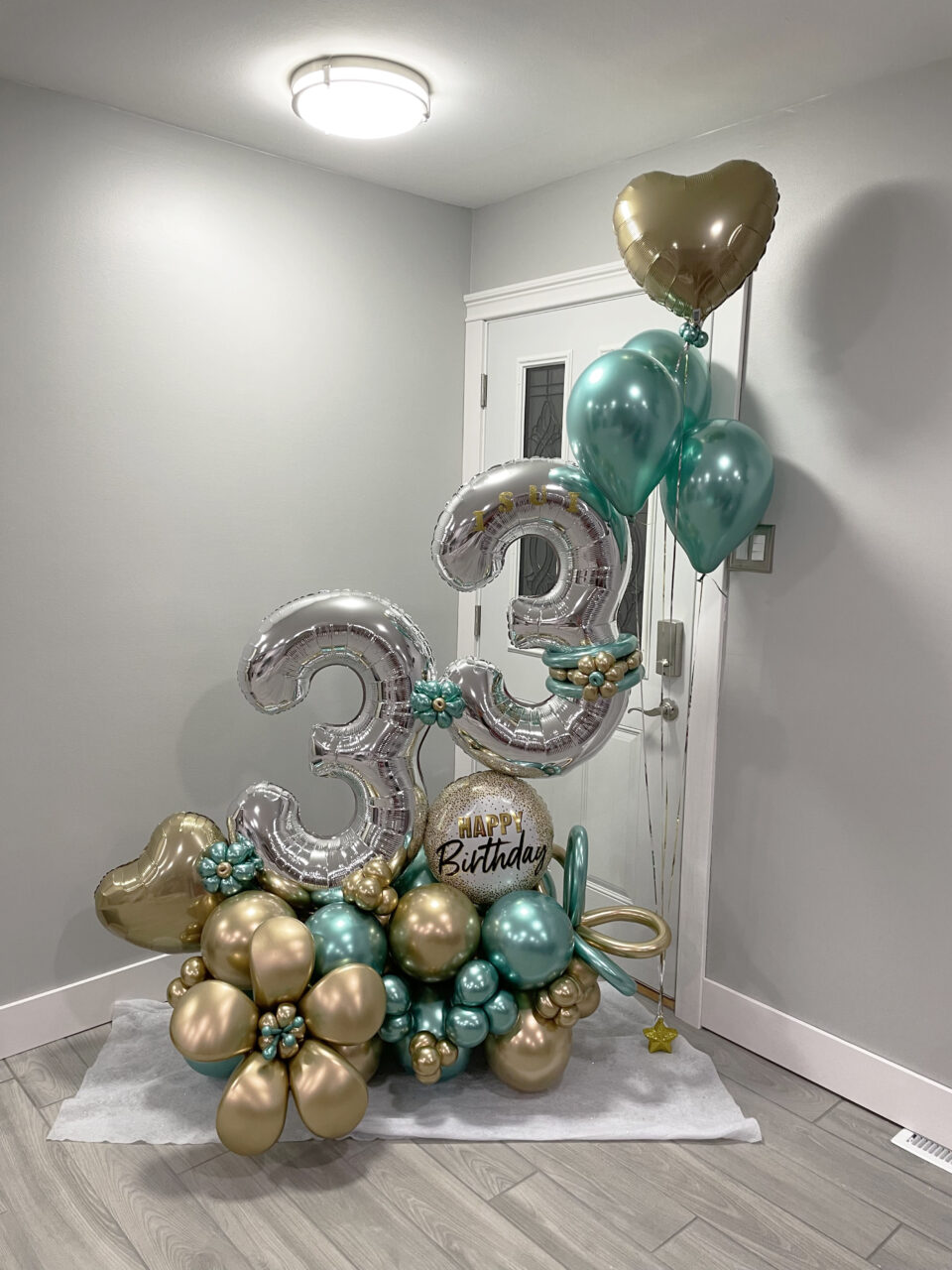 Balloons for 33rd birthday